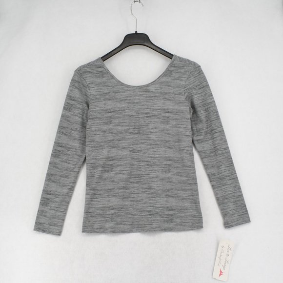 Muk Luks Lounge Shirt Women Round Neck Long Sleeve Draped Back Sleep Top Gray S - Picture 5 of 8